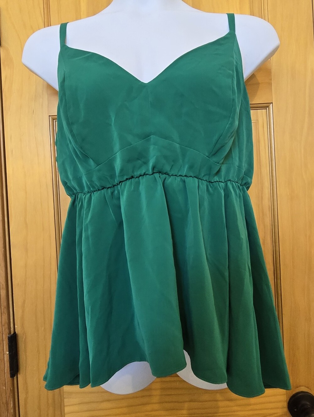 Emerald Green Torrid Blouse, Tank Top, Dress Shirt, Peplum
